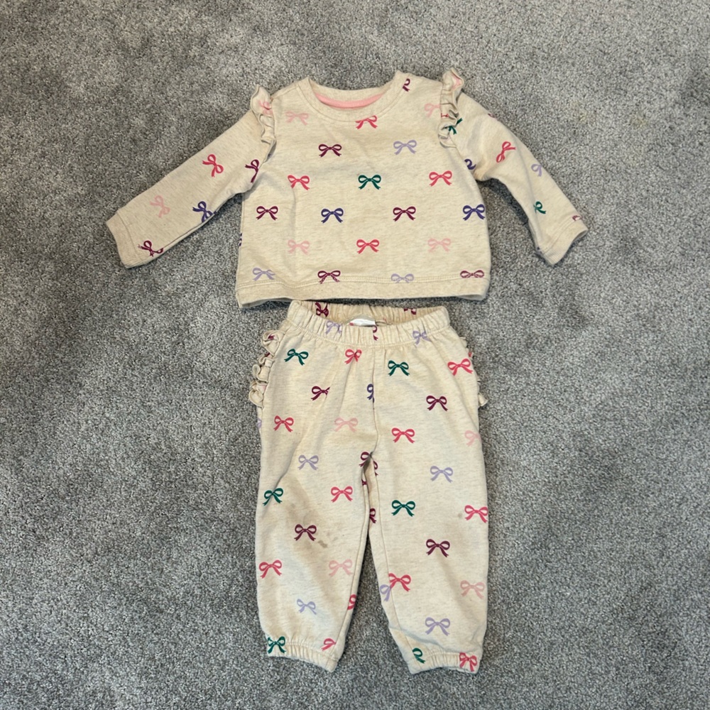 Ruffle Butts Cream Ruffles and Bows - 18M